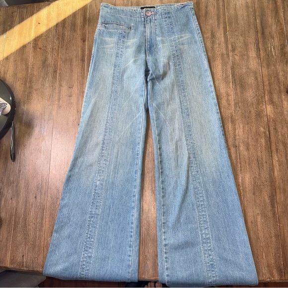 Grey Ant Flare Jeans Y2K High Rise Vintage Rare 70s Light Blue Retro Vintage - Picture 8 of 10